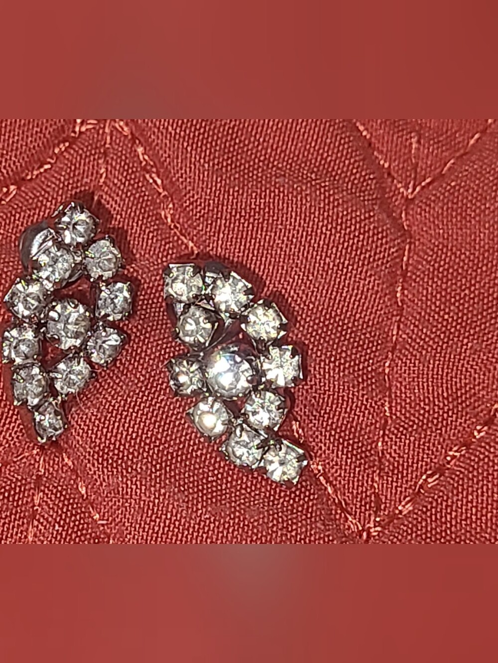 Crystal Cluster Stud Earrings - Picture 2 of 4